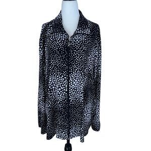 TanJay Black and White Polka Dot Blouse